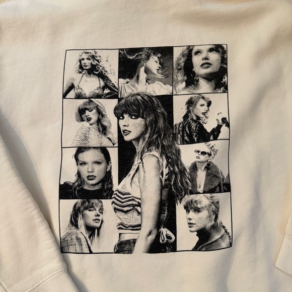 Taylor swift Eras Tour White Hoodie Large Like New - Picture 3 of 7